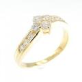 K18YG フラワー ダイヤモンド リング 0.55CT