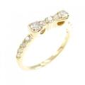 K18YG リボン ダイヤモンド リング 0.30CT