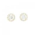 【新品】K18YG ダイヤモンド ピアス 0.292CT 0.283CT H SI1 VG