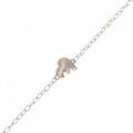 カシケイ ブラウン ハート アンクレット 0.02CT