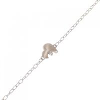 カシケイ ブラウン ハート アンクレット 0.02CT