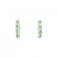 K14WG エメラルド イヤリング