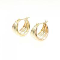 K14スリーカラー フープ ピアス