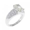 プラチナダイヤモンドリング 3.010CT VLY VS1 オーバルカット