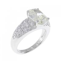 プラチナダイヤモンドリング 3.010CT VLY VS1 オーバルカット