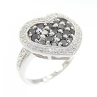 K18WG ハート ダイヤモンド リング 1.00CT