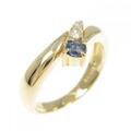 K18YG サファイヤ リング 0.14CT