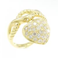 K18YG ハート ダイヤモンド リング 0.50CT