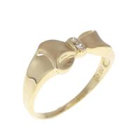 K18YG リボン ダイヤモンド リング 0.02CT