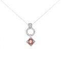 K18WG サファイヤ ネックレス 0.44CT 拡散処理未検査