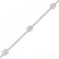 K18WG フラワー ダイヤモンド ブレスレット 1.00CT