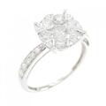 K18WG ダイヤモンド リング 1.00CT