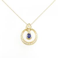 K18YG サファイヤ ネックレス 0.61CT