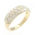K18YG パヴェ ダイヤモンド リング 1.00CT