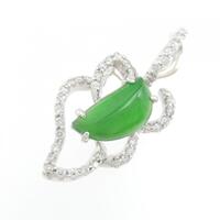 18KWG ヒスイ ペンダント 1.16CT