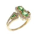 18KYG ガーネット リング 0.8CT