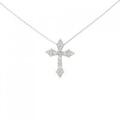 K18WG クロス ダイヤモンド ネックレス 0.70CT