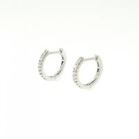 K18WG ダイヤモンド ピアス 0.12CT