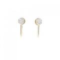 K18YG ソリティア ダイヤモンド ピアス 0.2CT