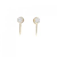 K18YG ソリティア ダイヤモンド ピアス 0.2CT