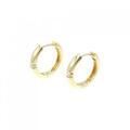 K18YG ダイヤモンド フープ ピアス 0.12CT