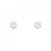 PT ソリティア ダイヤモンド ピアス 0.50CT