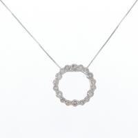 K18WG ダイヤモンド ネックレス 1.00CT
