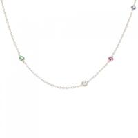 K18YG カラーストーン ネックレス