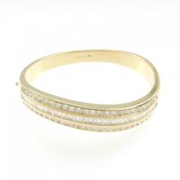 K18YG ダイヤモンド バングル 5.31CT