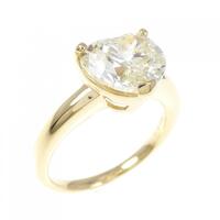 K18YG ダイヤモンド リング 3.013CT VLY SI2 ハートシェイプ