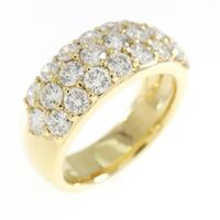 K18YG パヴェ ダイヤモンド リング 1.50CT