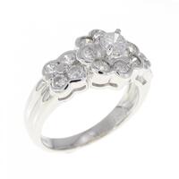 PT フラワー ダイヤモンド リング 0.21CT