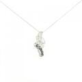 K18WG ダイヤモンド ネックレス 0.16CT