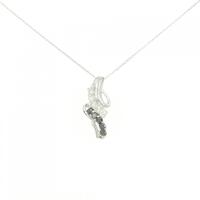 K18WG ダイヤモンド ネックレス 0.16CT