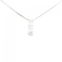 PT スリーストーン ダイヤモンド ネックレス 1.01CT
