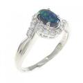 PT ブラックオパール リング 0.55CT