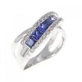 K18WG サファイヤ リング 0.70CT