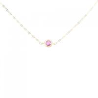 K18YG ルビー ネックレス 0.07CT