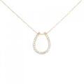 K18PG ホースシュー ダイヤモンド ネックレス 0.25CT