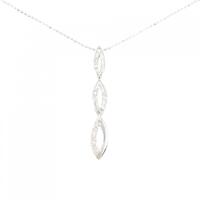 K18WG ダイヤモンド ネックレス 0.25CT