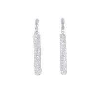 K18WG パヴェ ダイヤモンド ピアス 0.76CT