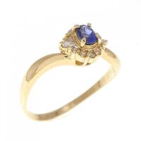 K18YG サファイヤ リング 0.20CT