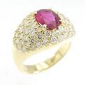 K18YG ルビー リング 1.058CT