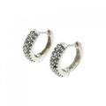K14WG フープ ダイヤモンド ピアス 0.56CT