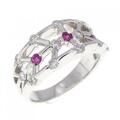 K18WG ルビー リング 0.13CT
