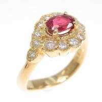 K18YG ルビー リング 0.52CT