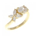 【リメイク】K18YG ダイヤモンド リング 0.827CT L SI1 オーバルカット