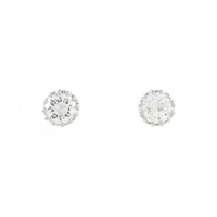 【リメイク】PT/ST ダイヤモンド ピアス 0.347CT 0.336CT F SI1 VG?GOOD