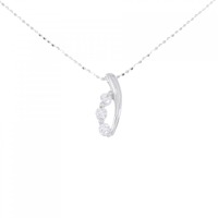K18WG ダイヤモンド ネックレス 0.25CT