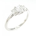 PT999 ダイヤモンド リング 0.505CT D VS1 エメラルドカット